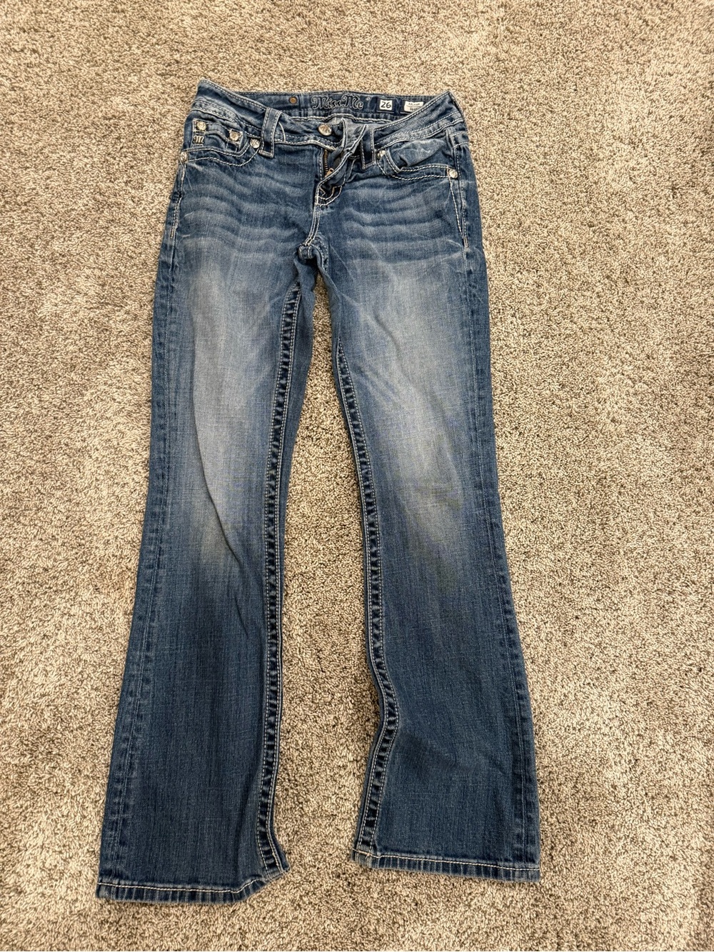 Women’s Mid Wash Blue Jeans - Classic Straight Fit